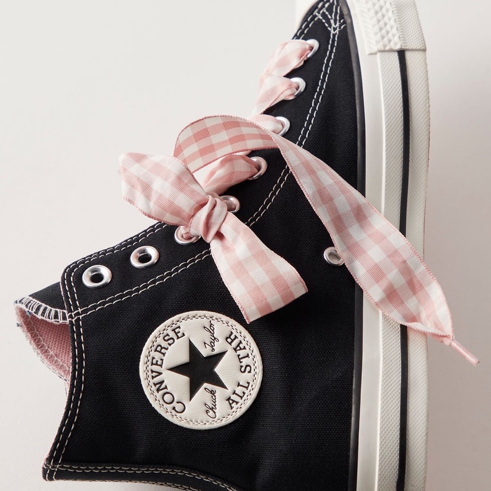 Free People Converse Chuck Taylor All Star Gingham High Top Sneaker 8.5 NWT